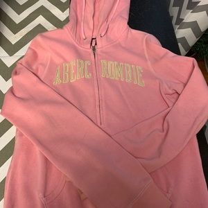Abercrombie & Fitch 3/4 zip hooded sweatshirt